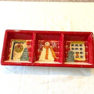 Snowman Dish Tray